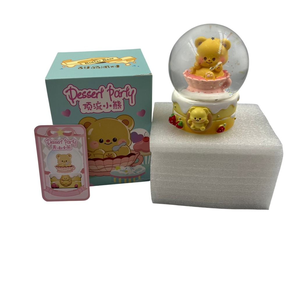 Butter Bear Dessert Party Color Changing Light Up Snow Globe Figure Blind Box